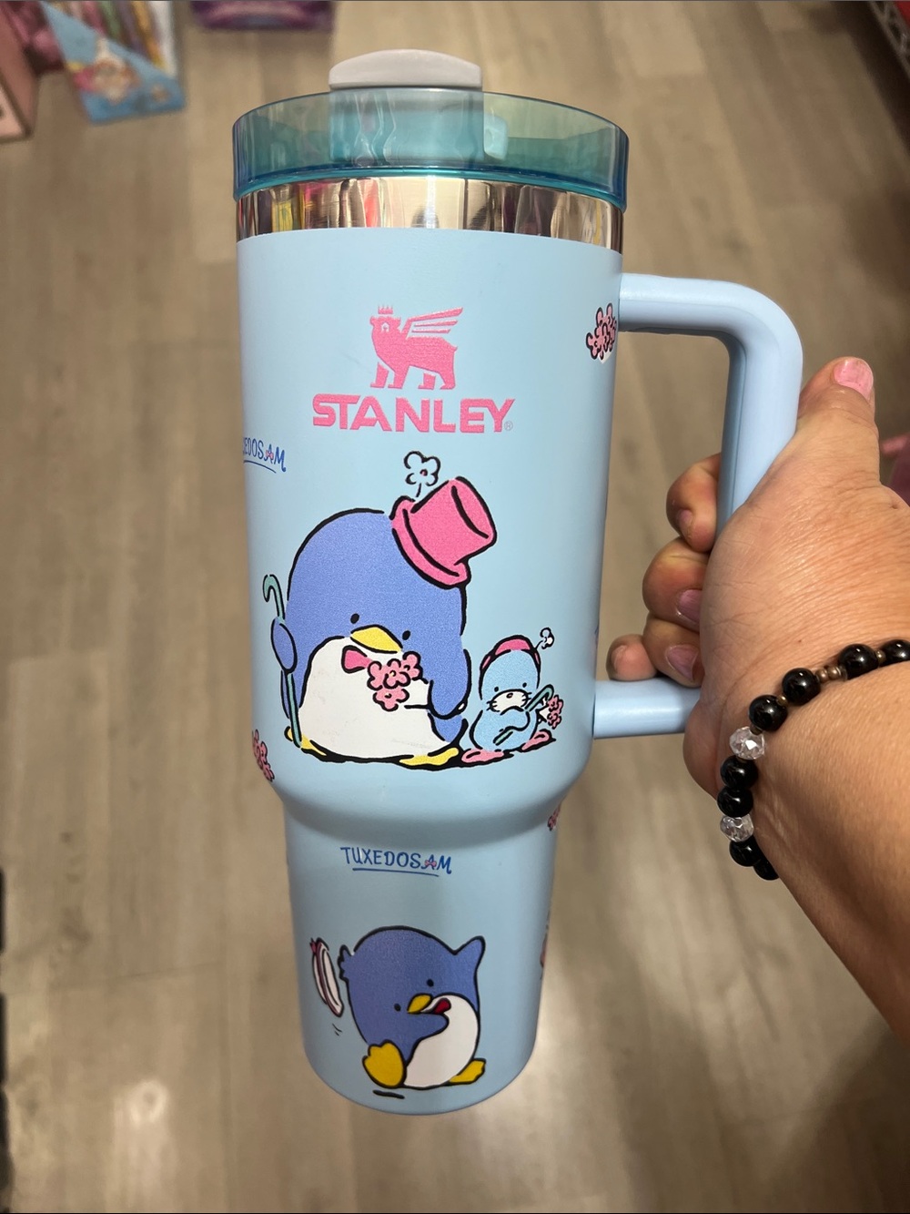 Stanley Kids Tuxedosam Light Blue Insulated Travel Mug with Handle